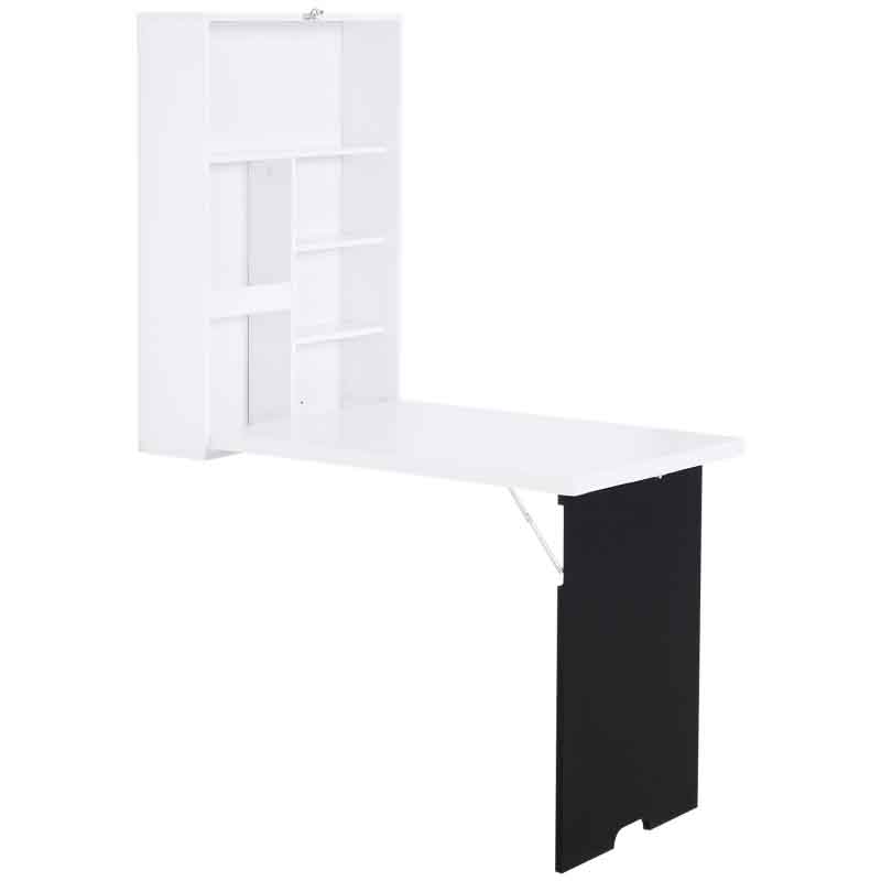 HOMCOM wall-mounted foldable desk with blackboard 836-139